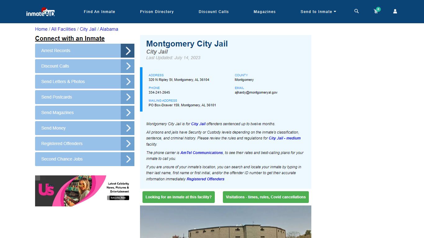 Montgomery City Jail | Inmate Locator